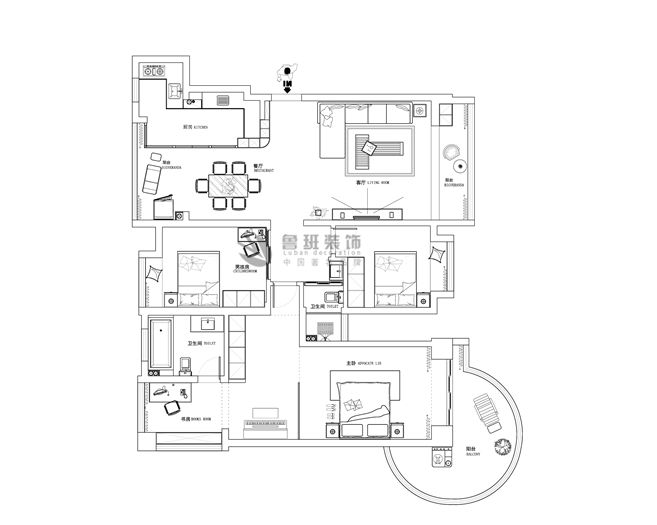 中海悅墅,混搭風格,戶型圖