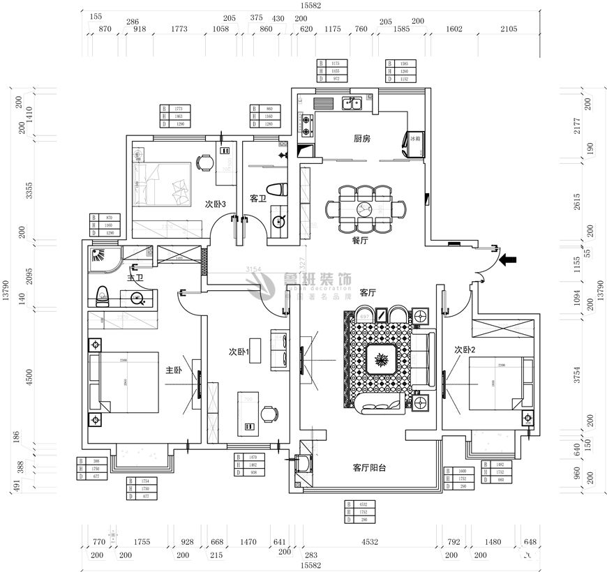 外國語學(xué)院家屬院/美式風(fēng)格,戶型圖