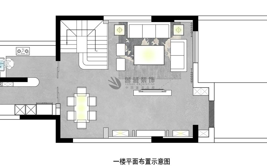 綠地城,新中式風格效果圖,戶型圖