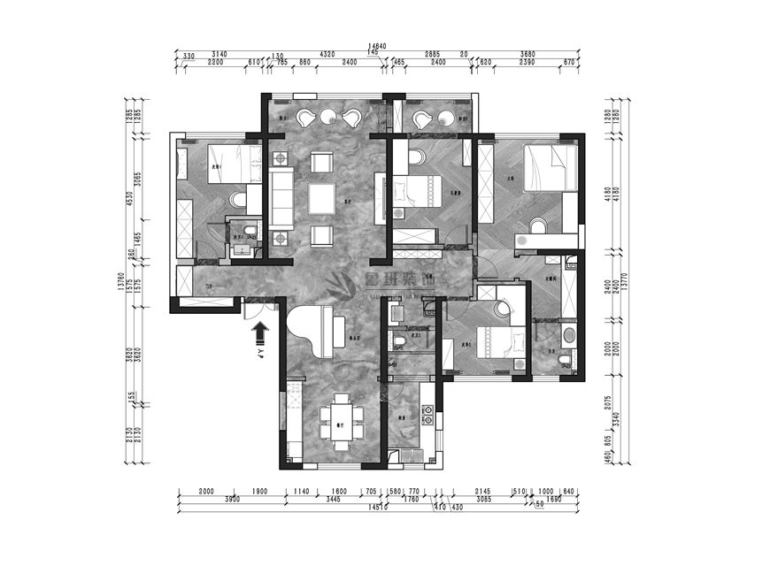 丹軒梓園,簡歐風(fēng)格,戶型圖