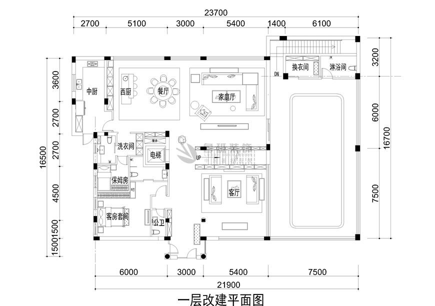 水岸新城,現(xiàn)代風(fēng)格效果圖,平面布局